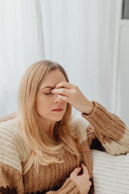 Paciente con dolor de cabeza en consulta